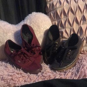Vans burgundy & Black
